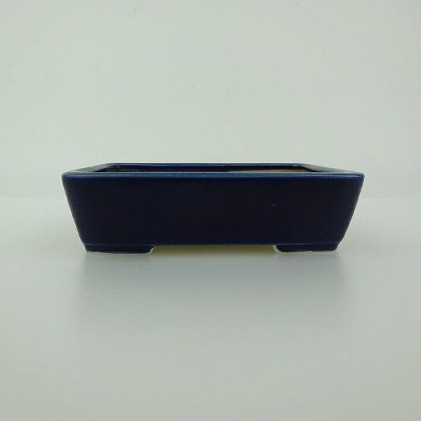 中古 盆栽鉢 青香 小鉢 長辺 約9.3cm 長方鉢 釉薬  中古鉢 1199264997