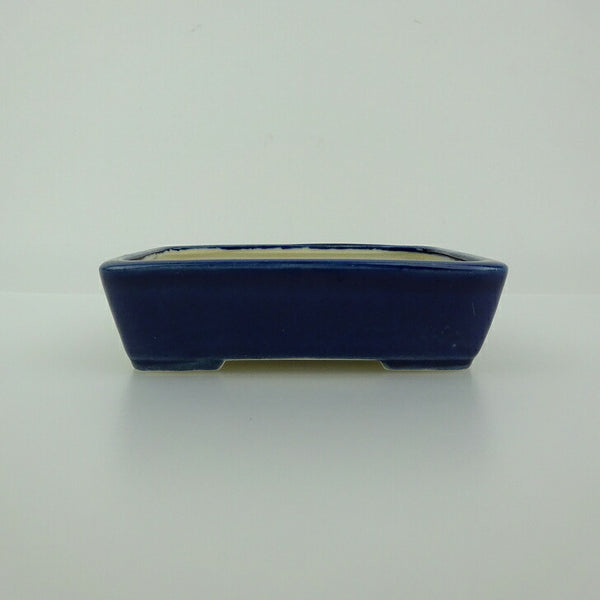 中古 盆栽鉢 青香 小鉢 長辺 約9.3cm 長方鉢 釉薬  中古鉢 o1199292178