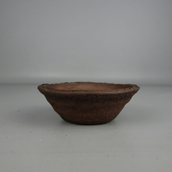 中古盆栽鉢 常滑 竜岳 小鉢 長辺 約 9.8cm 丸鉢 泥鉢  中古鉢 e1199276791
