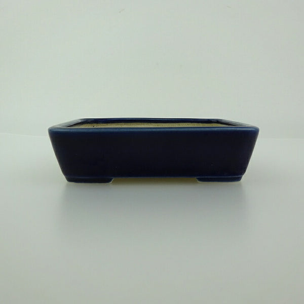 中古 盆栽鉢 青香 小鉢 長辺 約9.3cm 長方鉢 釉薬  中古鉢 o1199294962