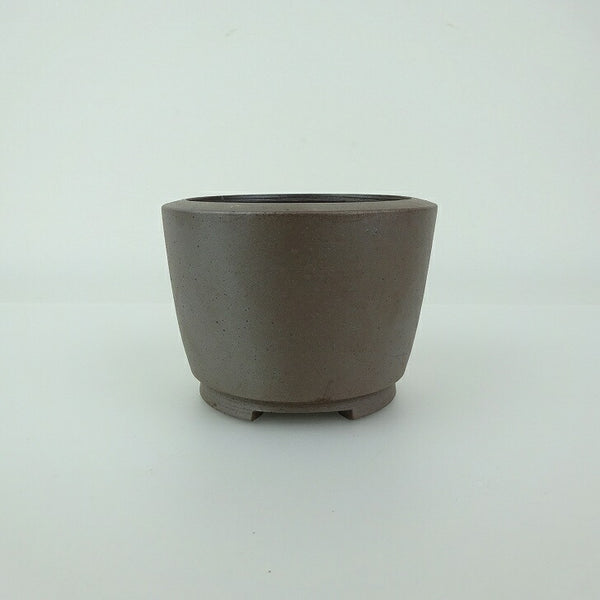 中古 盆栽鉢 常滑 英明 小鉢 長辺 約7.8cm 丸鉢 泥物  中古鉢 m1199271689