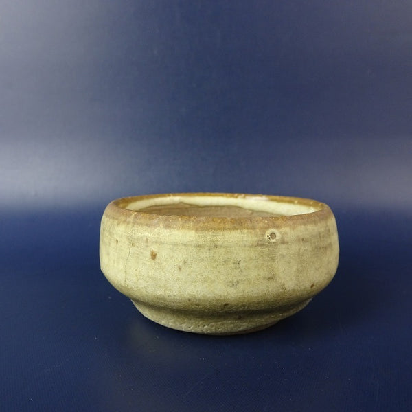 中古 盆栽鉢 青風 小鉢 長辺 約 6.6cm 丸鉢 釉薬  中古鉢 r1199276404