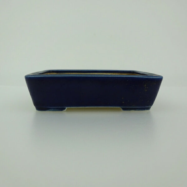 中古 盆栽鉢 青香 小鉢 長辺 約9.4cm 長方鉢 釉薬  中古鉢 s1199277647