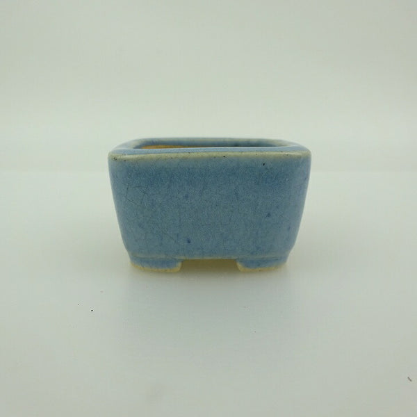 中古 盆栽鉢 青香 豆鉢 長辺 約4.4cm 正方鉢 釉薬  中古鉢 j1200189911