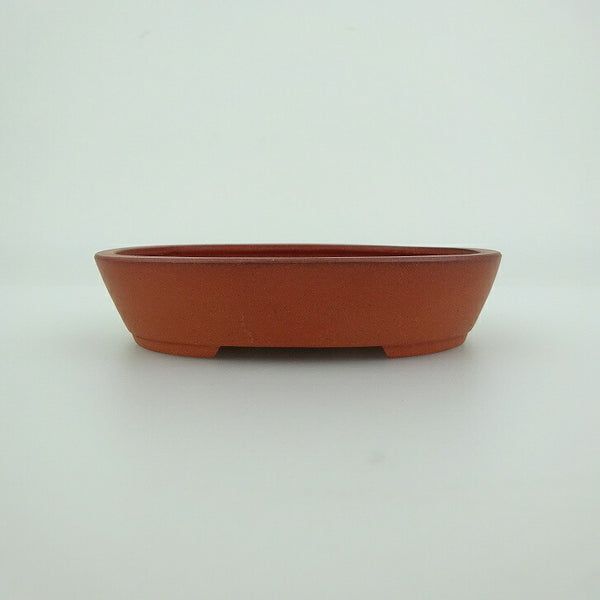 盆栽鉢 青香 小型 長辺 約9.7cm 楕円鉢 泥物 v1200302726