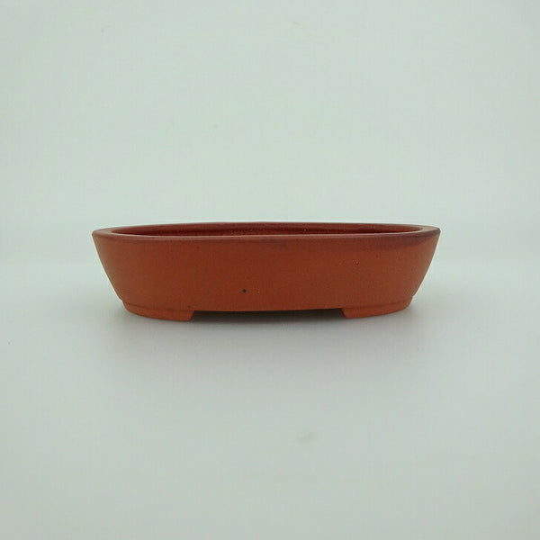 盆栽鉢 青香 小型 長辺 約9.7cm 楕円鉢 泥物 k1200286282