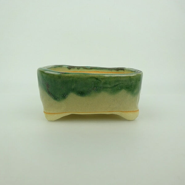 盆栽鉢 ゆうき祥石 小型 長辺 約 12.3cm 正方鉢 釉薬  新品 n1200292006