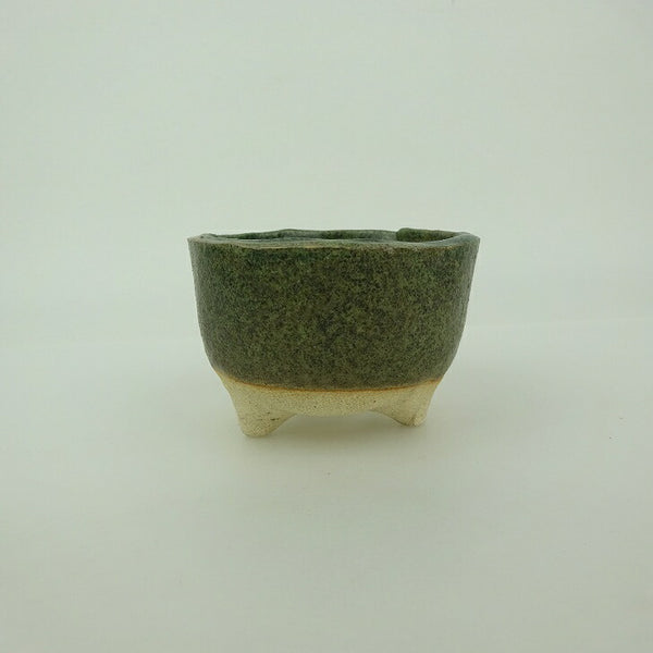 盆栽鉢 ゆうき祥石 小鉢 長辺 約 7.3cm 丸鉢 釉薬  新品 x1200292700