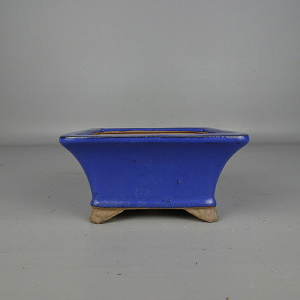 盆栽鉢 落款なし 小型 長辺 約 13.5cm 正方鉢 釉薬 中国鉢 新品 数量物 r1200288900