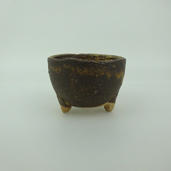 盆栽鉢 信楽焼 小鉢 長辺 約7.4cm 丸鉢 信楽 楽風 鉢 釉薬 鑑賞用 観賞用  新品 t1200292451