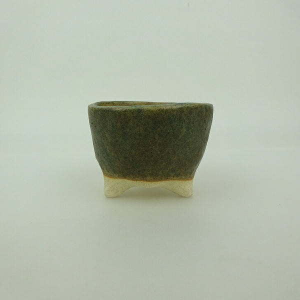 盆栽鉢 ゆうき祥石 小鉢 長辺 約 7cm 丸鉢 釉薬  新品 n1200291359