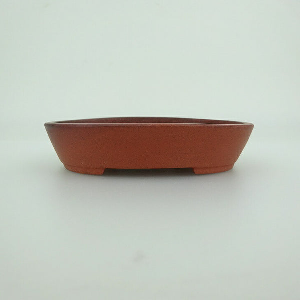 盆栽鉢 青香 小型 長辺 約9.7cm 楕円鉢 泥物 u1200309252