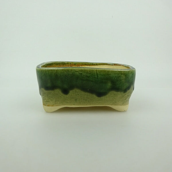 盆栽鉢 ゆうき祥石 小型 長辺 約 12.5cm 正方鉢 釉薬  新品 s1200287387