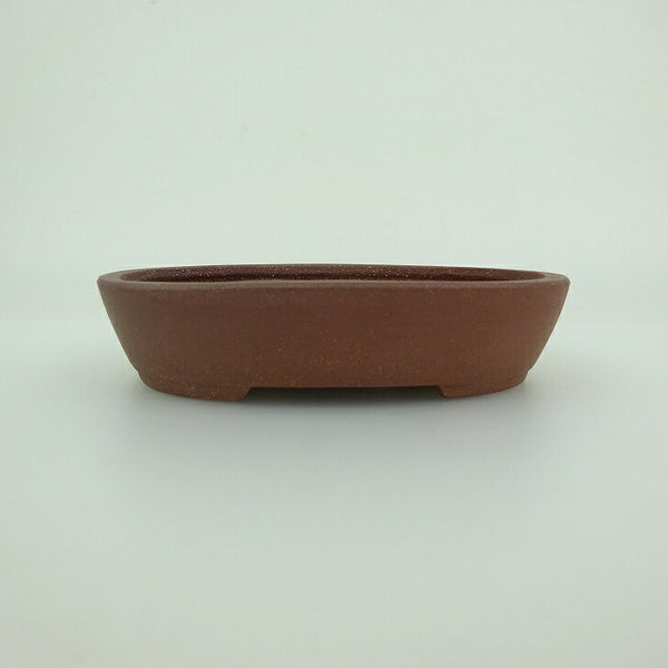 盆栽鉢 青香 小型 長辺 約9.6cm 楕円鉢 泥物 p1200295920