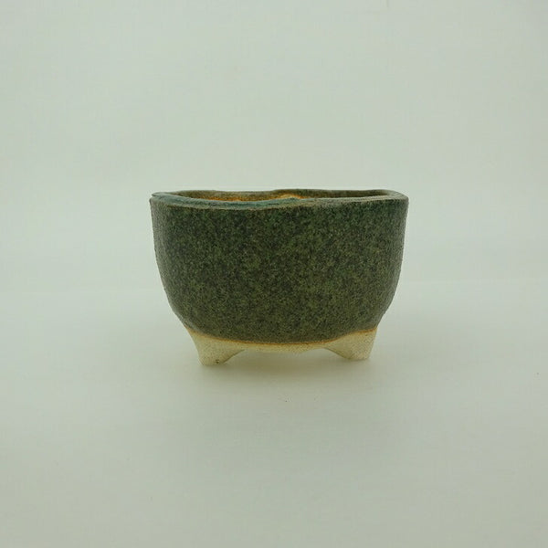 盆栽鉢 ゆうき祥石 小鉢 長辺 約 7cm 丸鉢 釉薬  新品 x1200291605