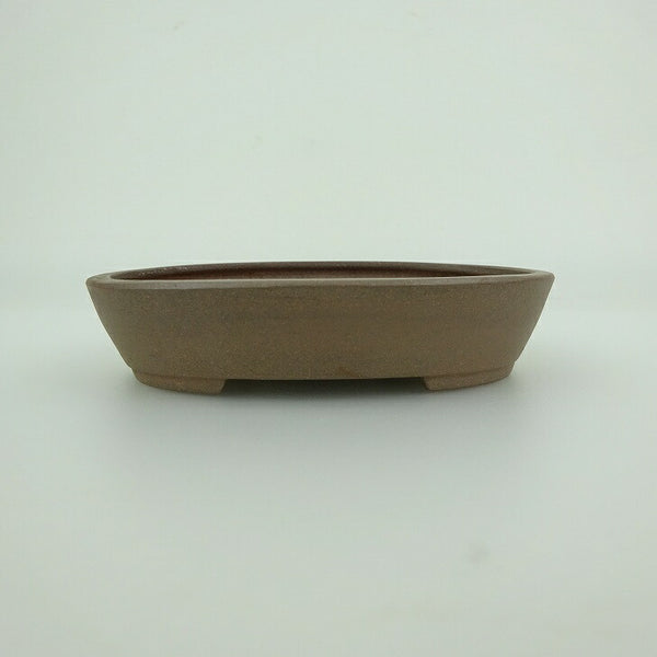盆栽鉢 青香 小型 長辺 約9.6cm 楕円鉢 泥物 1200280828