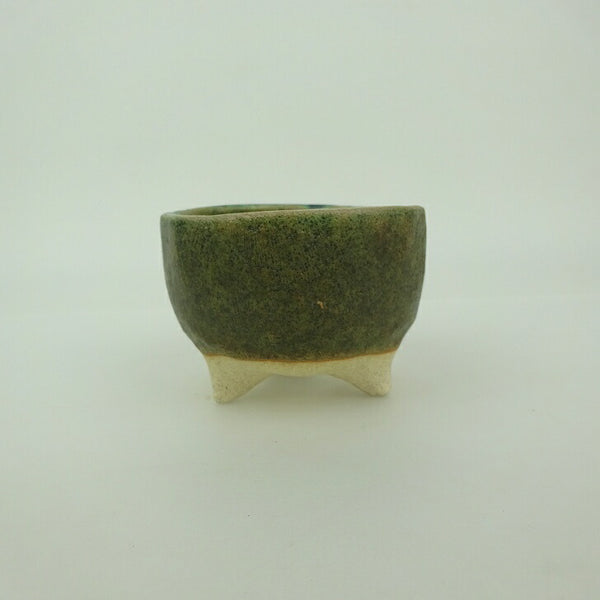 盆栽鉢 ゆうき祥石 小鉢 長辺 約 7.3cm 丸鉢 釉薬  新品 o1200304265