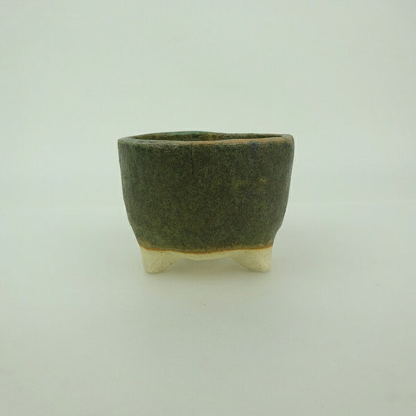 盆栽鉢 ゆうき祥石 小鉢 長辺 約 7.2cm 丸鉢 釉薬  新品 m1200283040