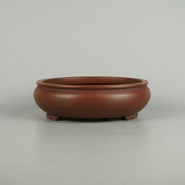 中古 盆栽鉢 美芸 小型 長辺 約 17.8cm 丸鉢 袋式 泥鉢  中古鉢 h1200658074