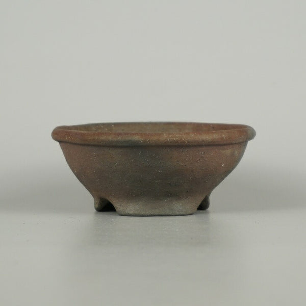 盆栽鉢 文山 越前文山 小型 長辺 約 10.6cm 鯖江園芸 丸鉢 縁付 泥物 w1200638536