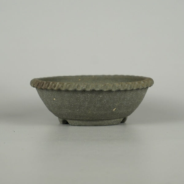 盆栽鉢 文山 越前文山 小型 長辺 約 13cm 鯖江園芸 丸鉢 縁付 泥物 v1200668637