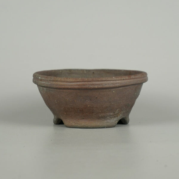 盆栽鉢 文山 越前文山 小型 長辺 約 12.3cm 鯖江園芸 丸鉢 縁付 泥物 c1200635799