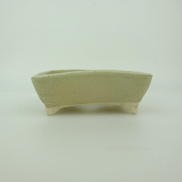 盆栽鉢 ゆうき祥石 小型 長辺 約 11.6cm 長方鉢 釉薬  新品 w1200640520