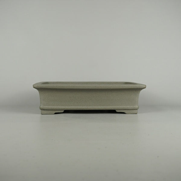 中古盆栽鉢 常滑 黎鳳 大樹園 誠山 中型 長辺 約 29.5cm 長方鉢 外縁 下帯 泥物  中古鉢 k1200635645
