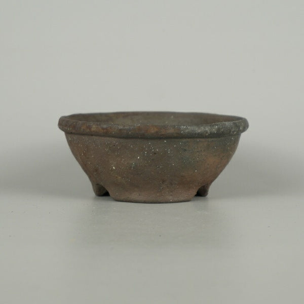 盆栽鉢 文山 越前文山 小型 長辺 約 10.8cm 鯖江園芸 丸鉢 縁付 泥物 p1200653408