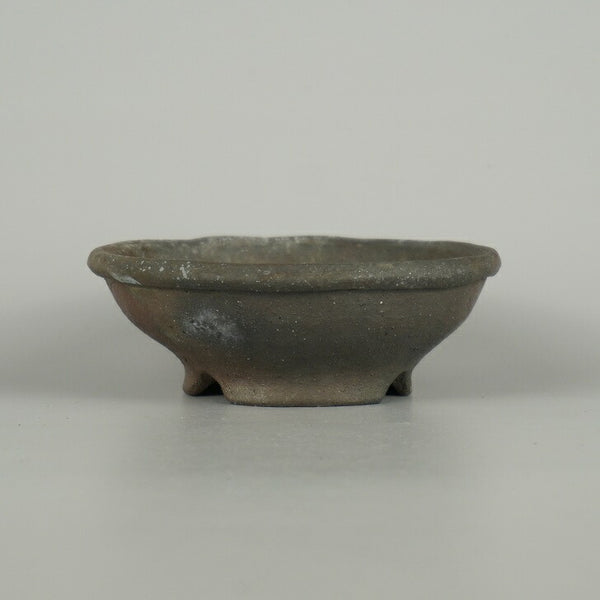 盆栽鉢 文山 越前文山 小型 長辺 約 11.7cm 鯖江園芸 丸鉢 縁付 泥物 u1200656389