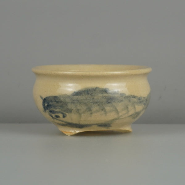 盆栽鉢 是好 矩 小鉢 長辺 約 6.5cm 丸鉢 魚 さかな サカナ 鑑賞 観賞用  新品 r1200641540