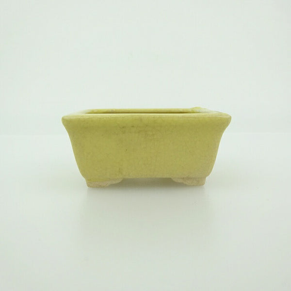 盆栽鉢 青香 小鉢 長辺 約6.1cm 長方鉢 貫入 縁付 釉薬 q1200782742