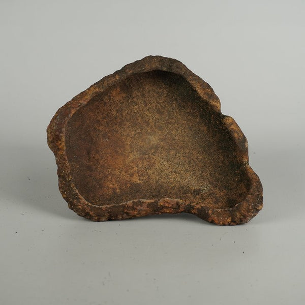 中古 盆栽鉢 鞍馬石 小型 長辺 約 13.8cm くらまいし クラマイシ 穴無  中古鉢 j1201494271