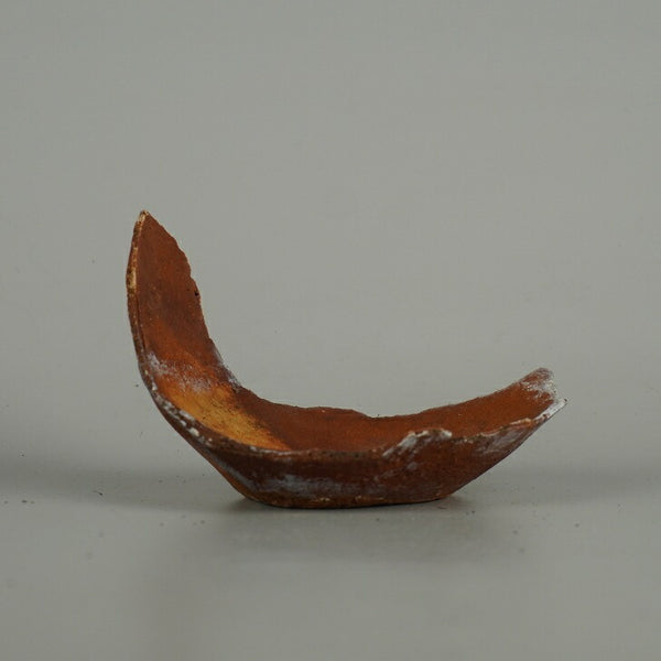 中古 盆栽鉢 落款なし 小型 長辺 約 12cm クラマ風鉢 ネリクラマ 穴無 泥物  中古鉢 k1201480596