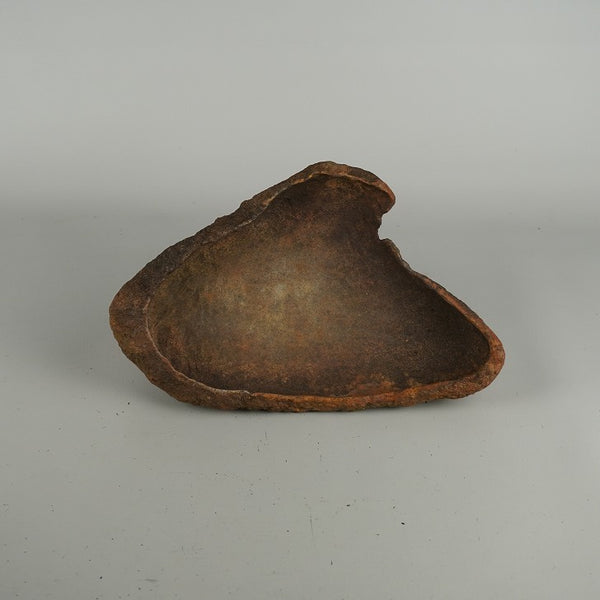 中古 盆栽鉢 鞍馬石 中型 長辺 約 25.7cm くらまいし クラマイシ 穴無  中古鉢 s1201491171