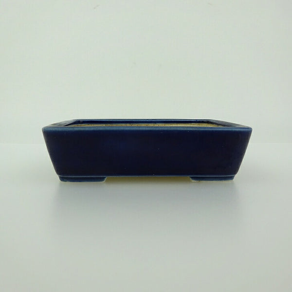中古 盆栽鉢 青香 小鉢 長辺 約9.2cm 長方鉢 釉薬  中古鉢 u1201502670