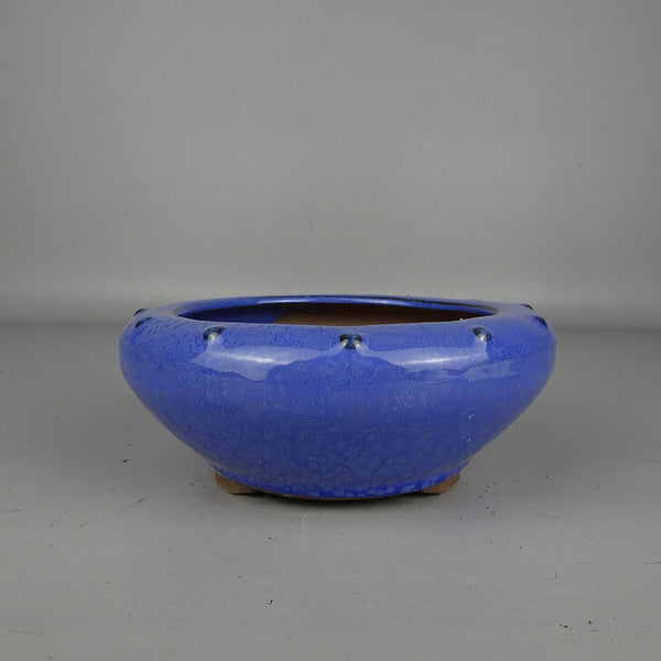 盆栽鉢 落款なし 小型 長辺 約 16cm 丸鉢 釉薬 中国鉢 新品 数量物 b1201491826