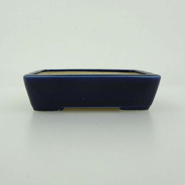 中古 盆栽鉢 青香 小鉢 長辺 約9.3cm 長方鉢 釉薬  中古鉢 d1201494446