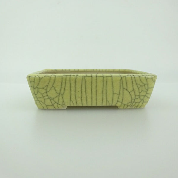 中古 盆栽鉢 青香 小鉢 長辺 約9.5cm 長方鉢 貫入 釉薬  中古鉢 f1201488910
