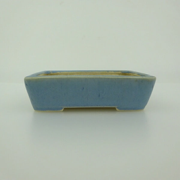中古 盆栽鉢 青香 小鉢 長辺 約9.3cm 長方鉢 釉薬  中古鉢 p1201497060