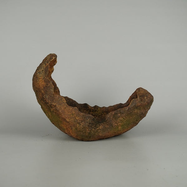 中古 盆栽鉢 鞍馬石 小型 高さ 約 18.5cm くらまいし クラマイシ 穴無  中古鉢 v1201514533