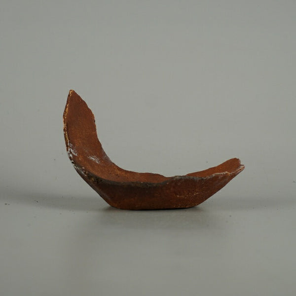 中古 盆栽鉢 落款なし 小型 長辺 約 11.5cm クラマ風鉢 ネリクラマ 穴無 泥物  中古鉢 w1201482985