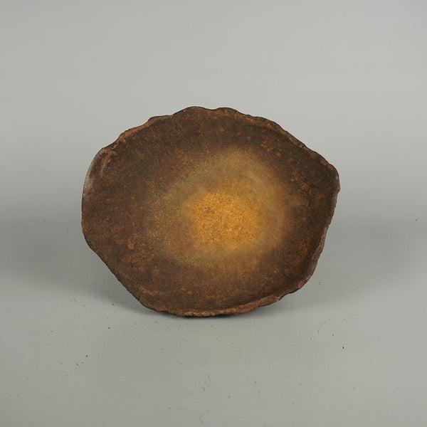 中古 盆栽鉢 鞍馬石 中型 長辺 約 21cm くらまいし クラマイシ 穴無  中古鉢 r1201479979