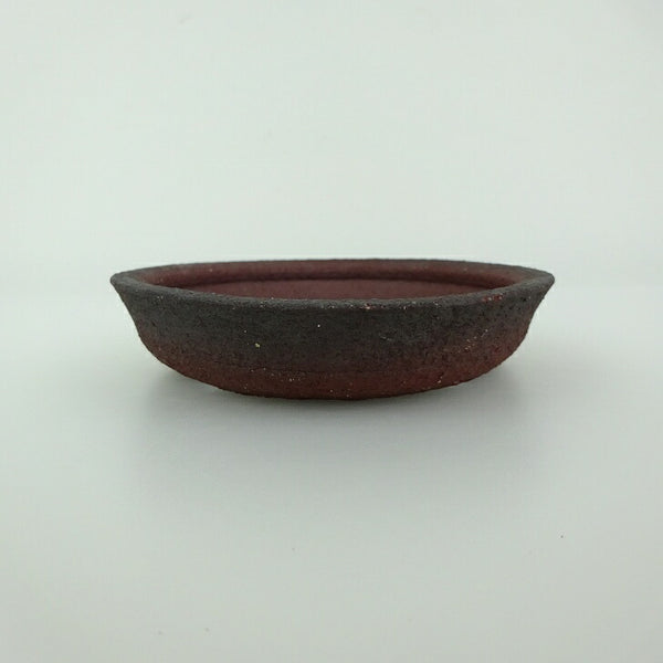 盆栽鉢 青香 小型 長辺 約11.6cm 丸鉢 泥物  新品 l1201988081