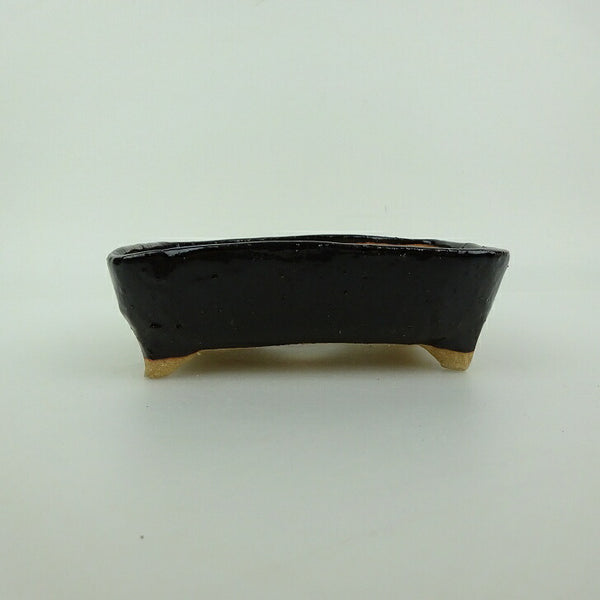 盆栽鉢 ゆうき祥石 小型 長辺 約 13.5cm 長方鉢 釉薬  新品 u1202097134