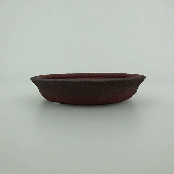 盆栽鉢 青香 小型 長辺 約11.3cm 丸鉢 泥物  新品 f1202088852