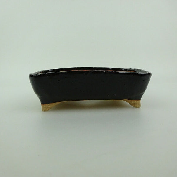 盆栽鉢 ゆうき祥石 小型 長辺 約 13.5cm 長方鉢 釉薬  新品 1202080454