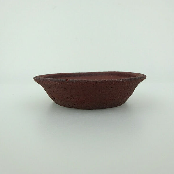 盆栽鉢 青香 小型 長辺 約10.5cm 丸鉢 泥物  新品 m1202086458