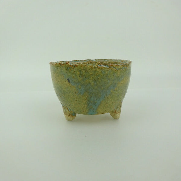 盆栽鉢 信楽焼 小鉢 長辺 約7.5cm 丸鉢 信楽 楽風 鉢 釉薬 観賞用  新品 v1202120555