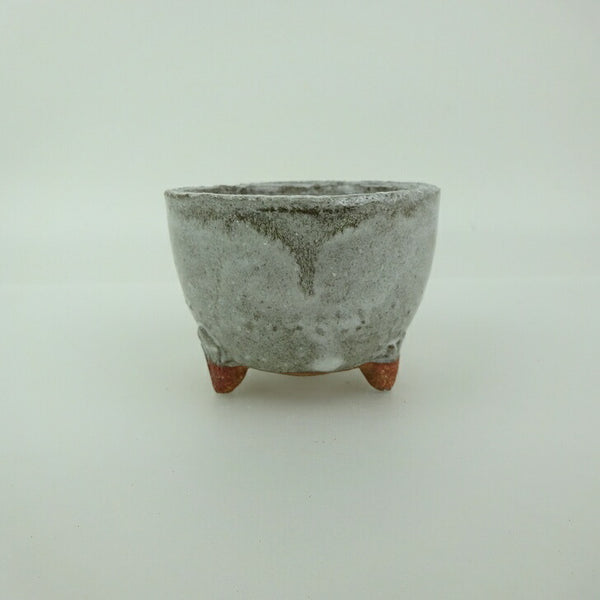盆栽鉢 信楽焼 小鉢 長辺 約7.7cm 丸鉢 信楽 楽風 鉢 釉薬 観賞用  新品 x1202092689